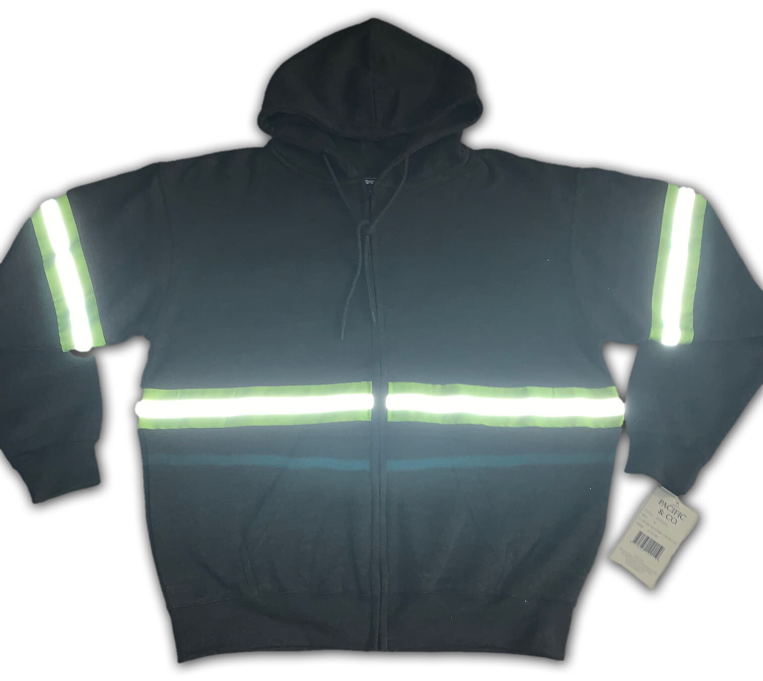 Hoodie Reflective High Visibility Hi Vis Safety Zip Front Work Clothes Uniform