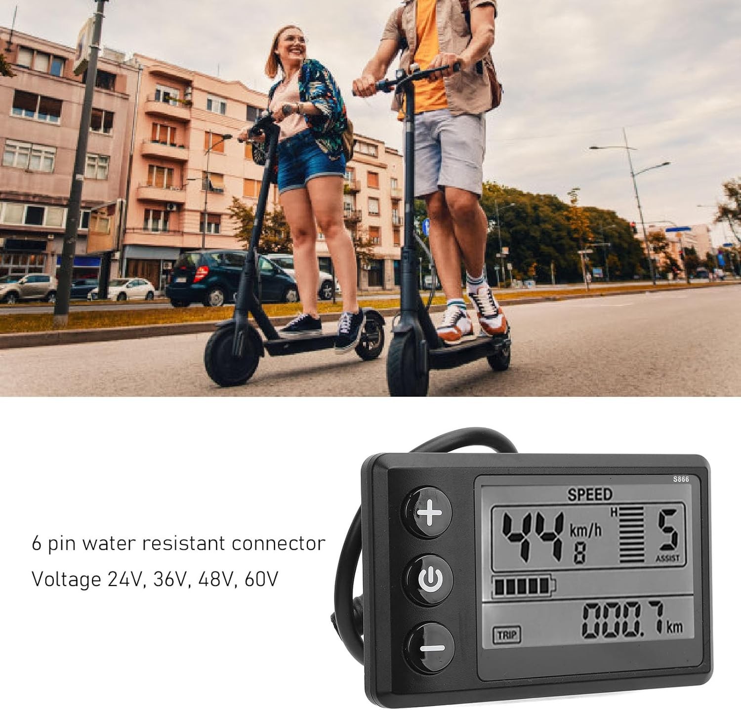 LCD Display For E-bike 5Pin 24V/36V/48V E-Bicycle MTB Part Electric Bike Scooter