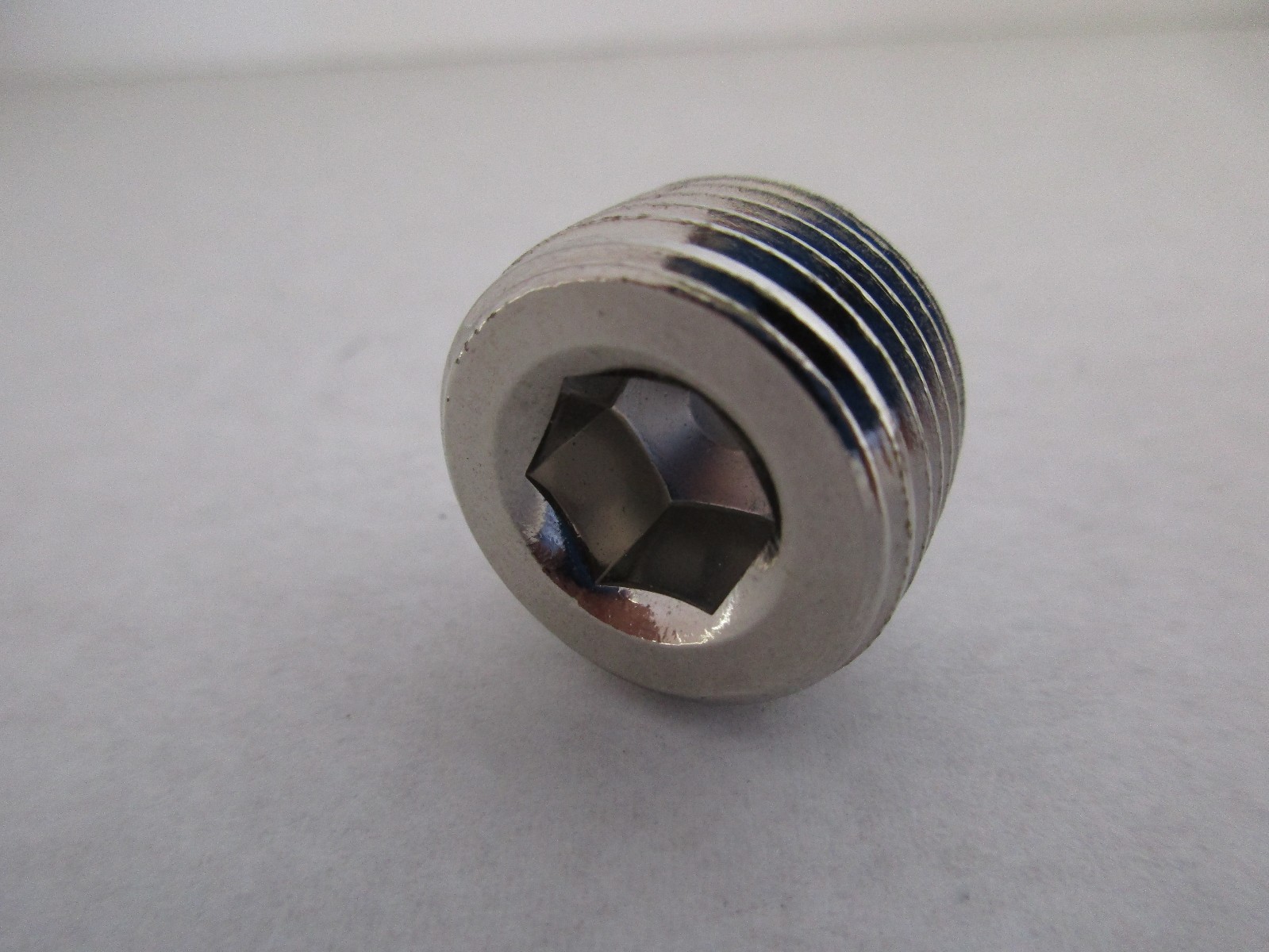 1/2" NPT PIPE FITTING PLUGS CHROME STEEL INTAKE WATER PUMP SBC BBC #4541