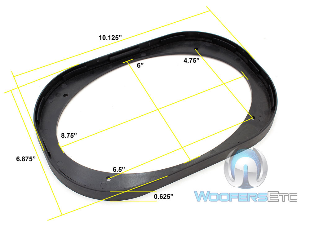 PAIR 6"X9" SPEAKER SPACERS .62" UNIVERSAL ADAPTERS DEPTH EXTENDER MOUNT BRACKET