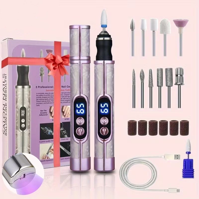 Electric Toe Nail Grinder Drill For Thick Toenails Set Manicure Pedicure Tools