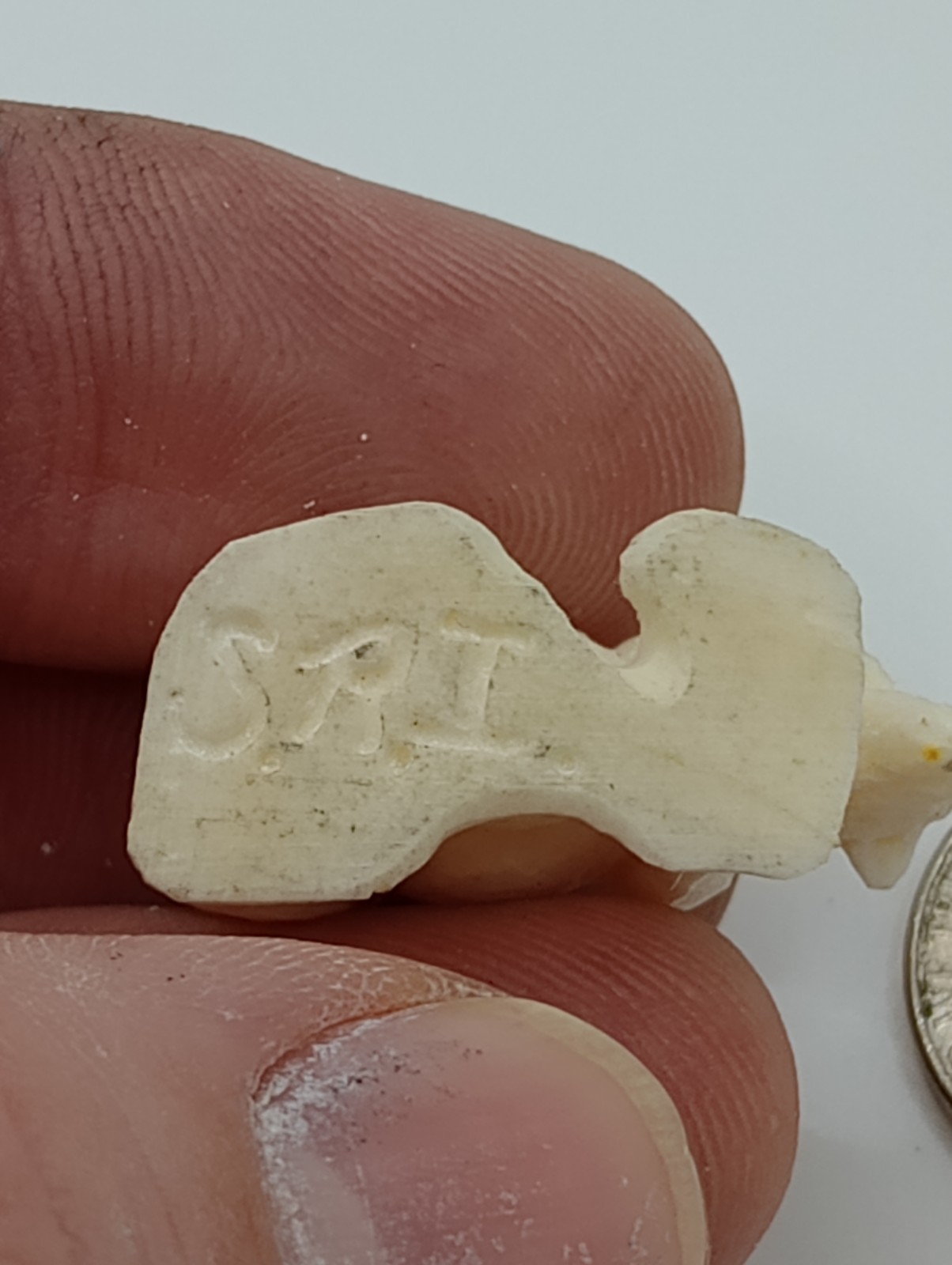 Bovine Bone Hand Carved Cow Figurine Made In USA Collector Item Farm Animal Gift