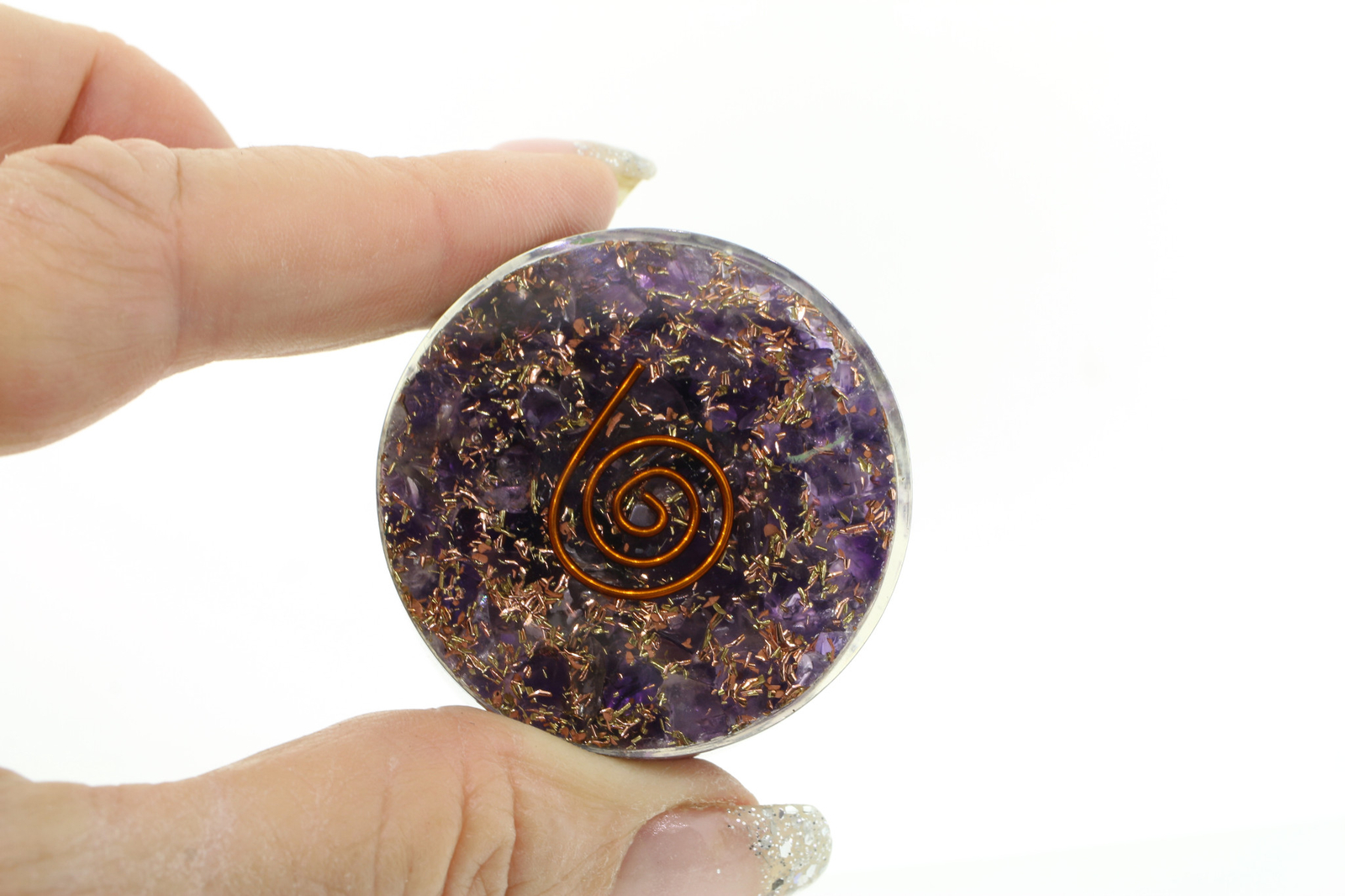 Amethyst Orgone Tower Buster 1.75" EMF Protection Energy Generator