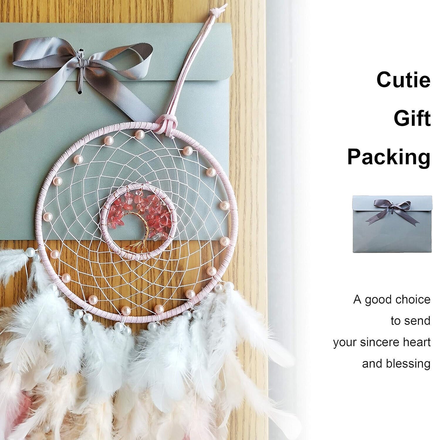 Tree of Life Handmade Dream Catcher Feather Hanging Dreamcatcher Home Wall Decor