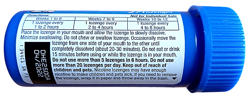 Kirkland Quit 2 mg Lozenge 270 Pieces Nicotine Polacrilex Stop Smoking Aid 01/26
