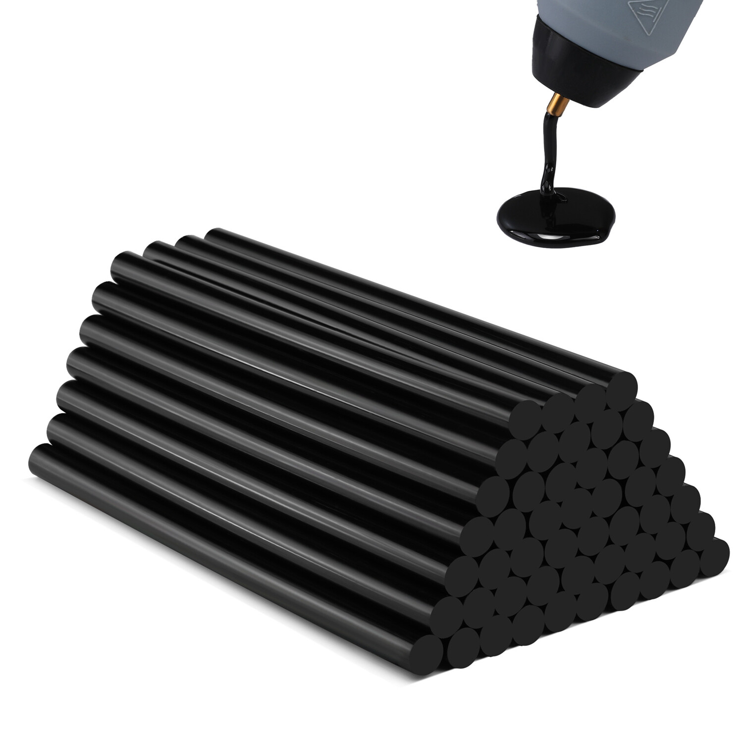 WORKPRO Hot Glue Sticks 100 Pack Black Hot Melt Adhesive Glue Sticks 0.43x8 Inch