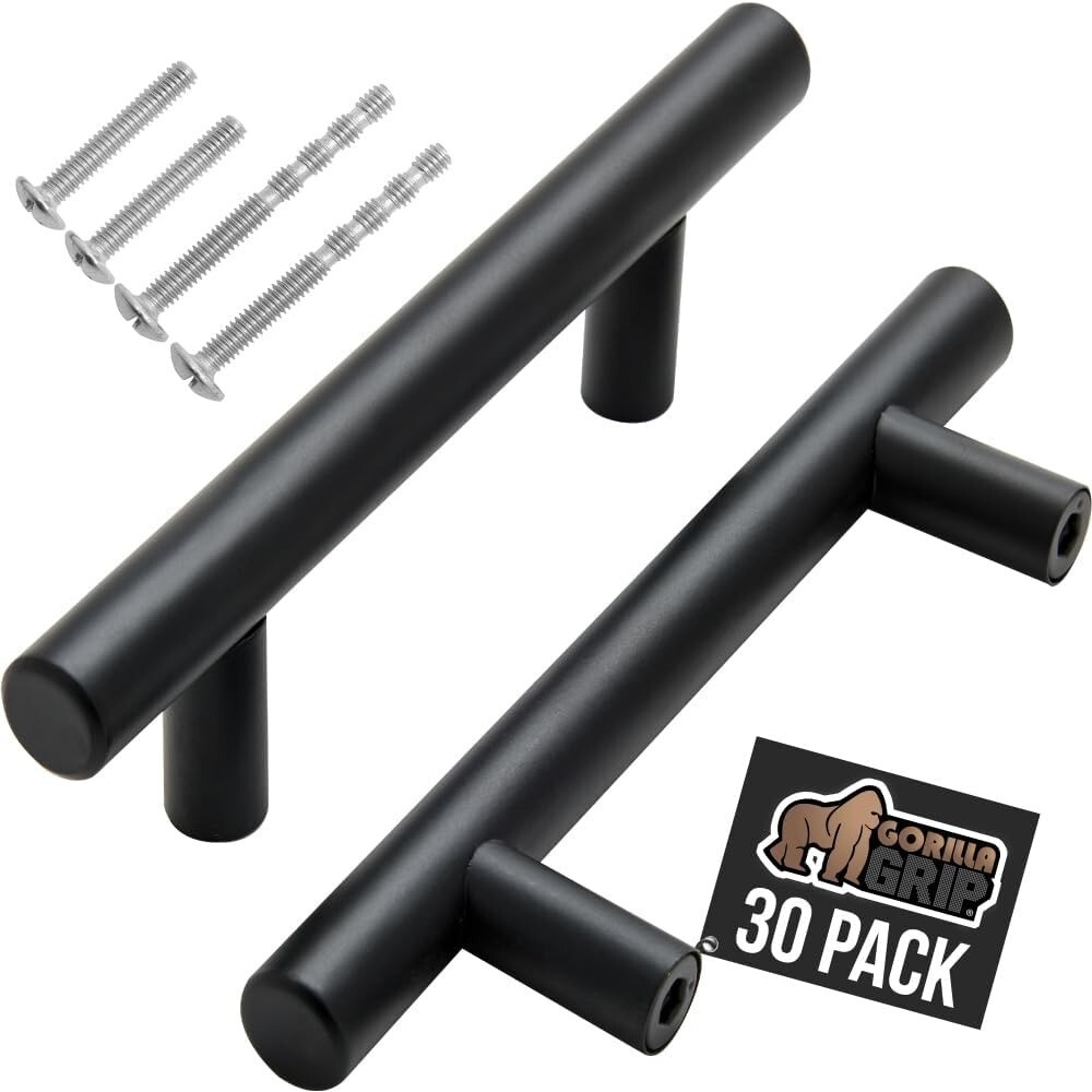 30 Pack 5 Inch Kitchen Cabinet Handles Matte Black Cabinet Pulls Black Drawer..