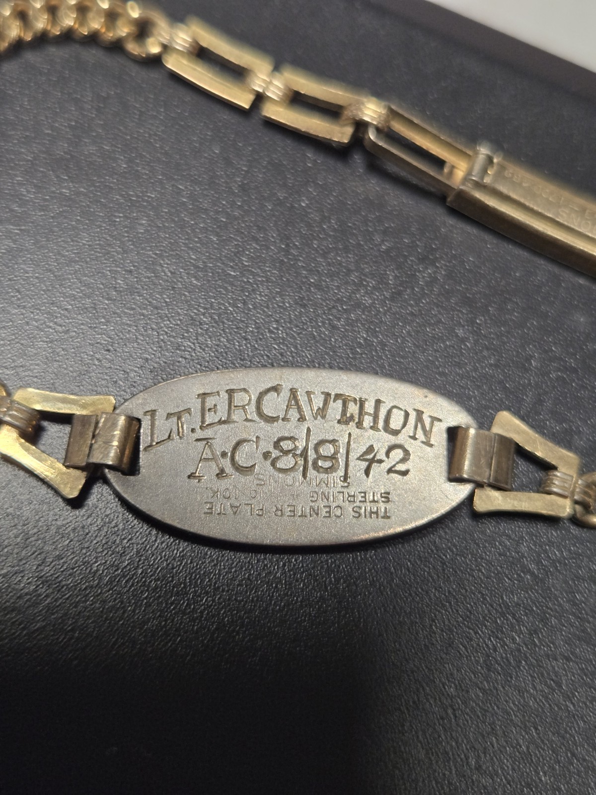 Vintage rare 1942 Sterling Silver WWII US Sweetheart Military Wings Bracelet