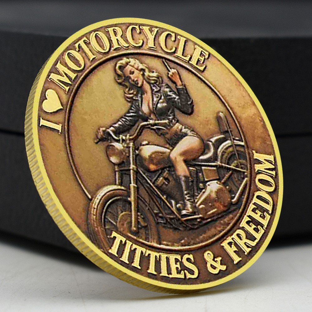Old Bastards Motorcycle Club Coin - Lifetime Member, Vintage Biker Design Medal