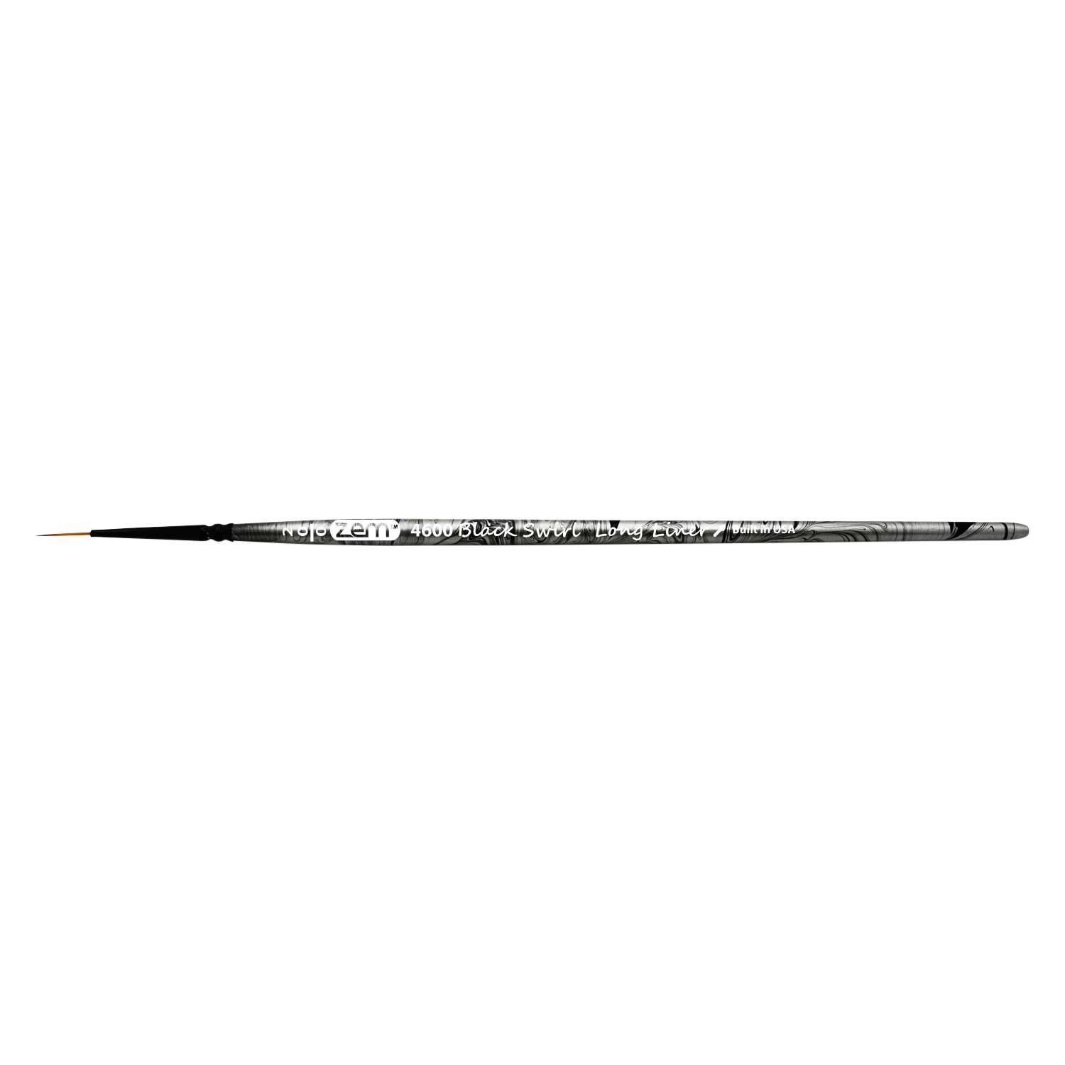 4600 Black Swirl Blended Synthetic Long Liner Brush