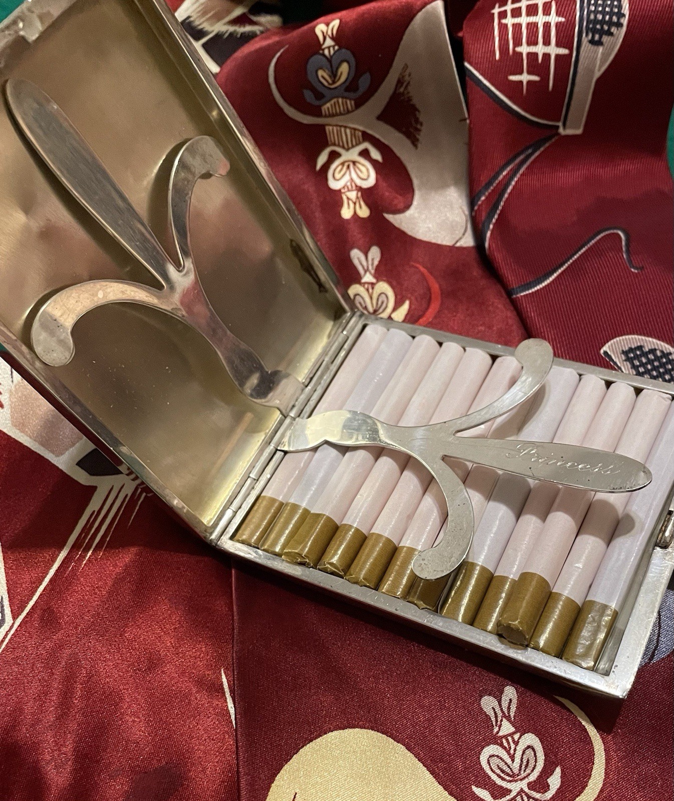 R Blackinton Co Cigarette Case Sterling Silver Vintage