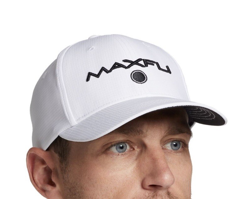 Maxfli Tour Men’s 3D Logo Golf Hat - One Size Fits All - White - NEW WITH TAGS