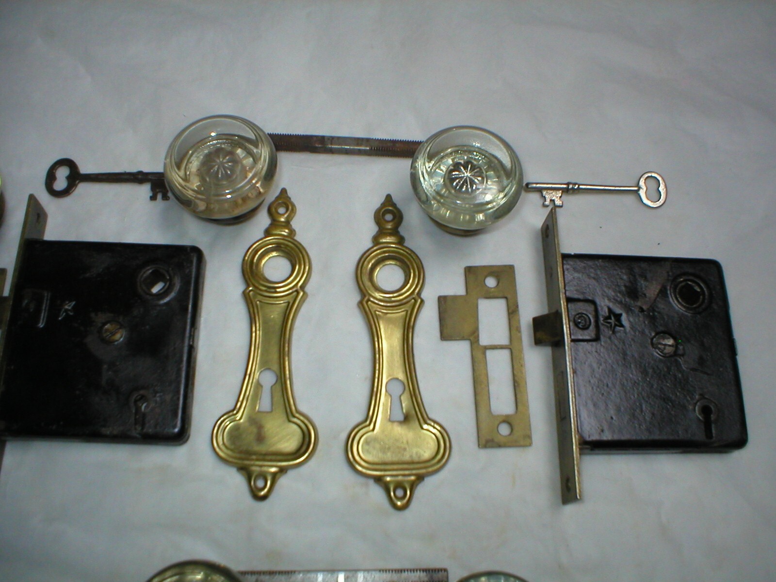 Antique Art Deco Era Door Hardware Set