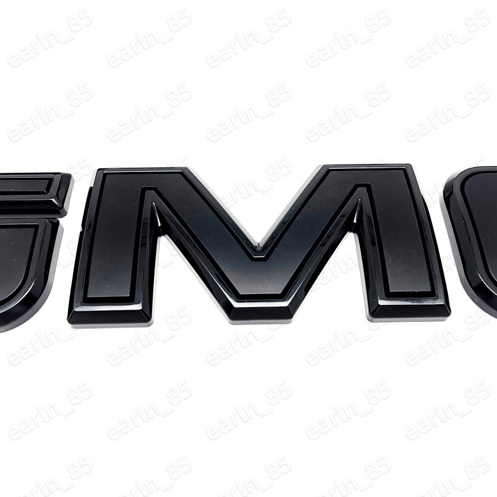 NEW Front & Rear Emblem Black kit For 2019 - 2025 GMC Sierra 1500 2500HD 3500HD