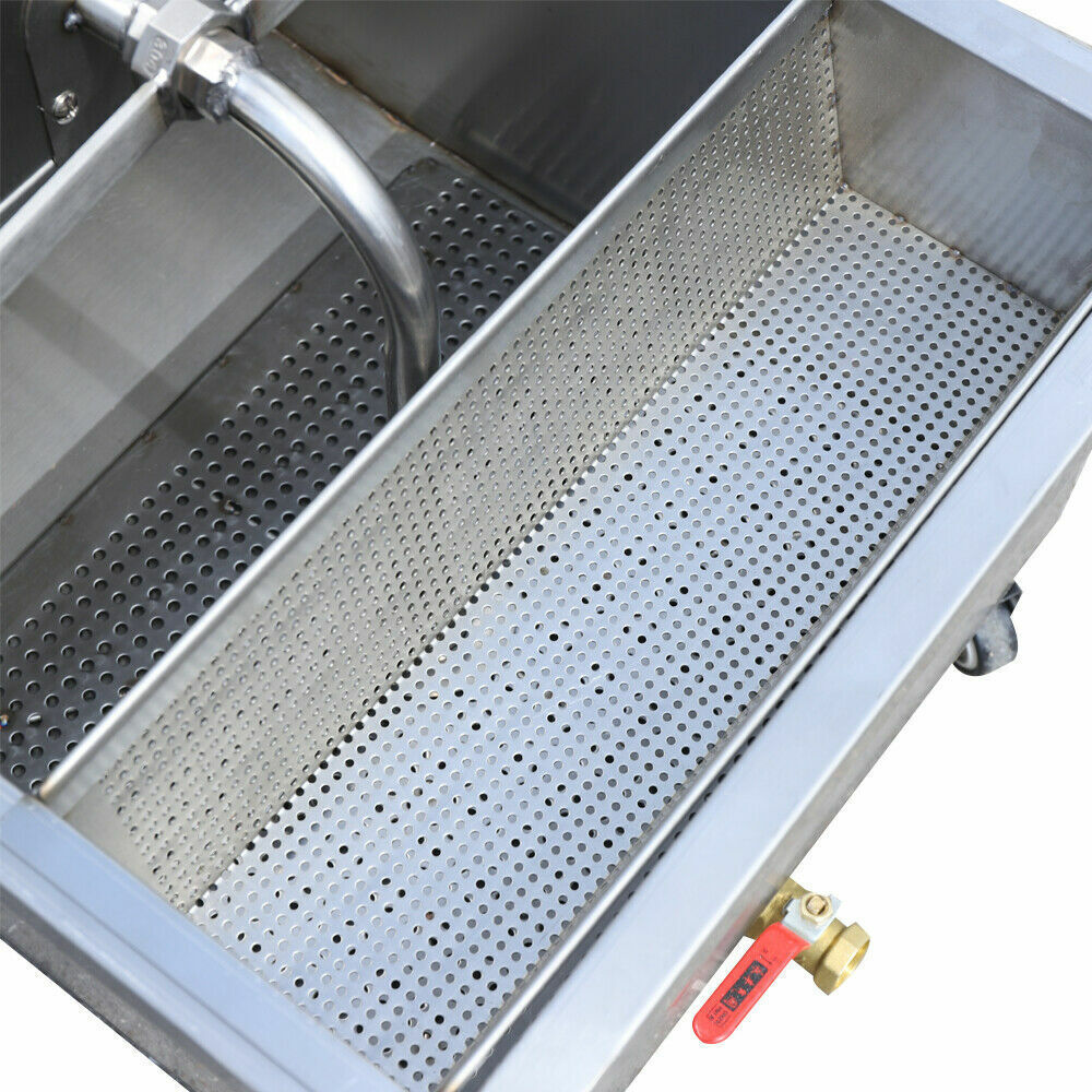 55L Portable Fryer Oil Filter Cart Machine Commercial Fried Filtration System