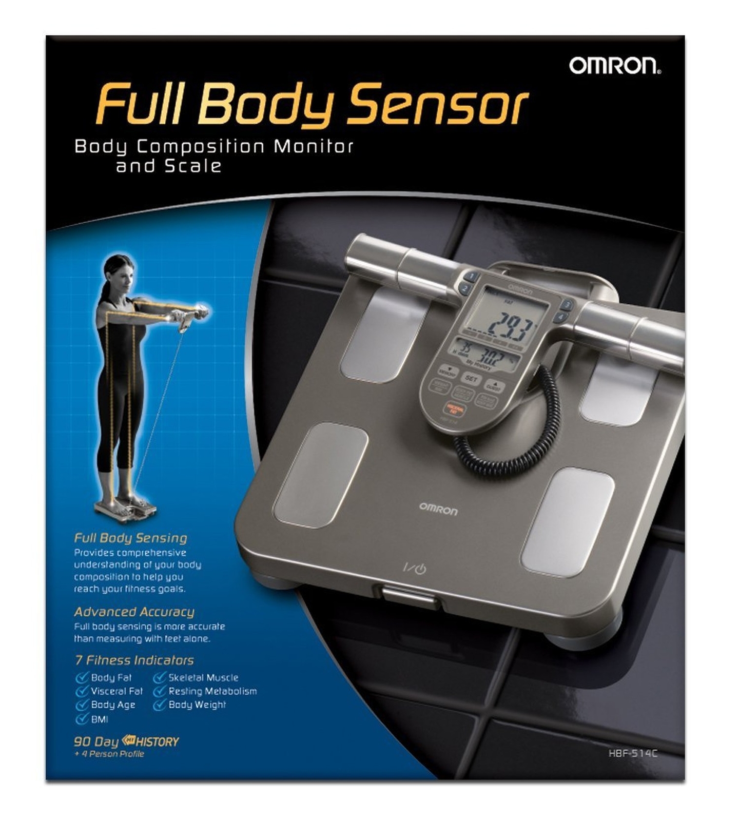 Omron Body Composition Monitor with Scale - 7 Fitness Indicators & 90-Day Mem...