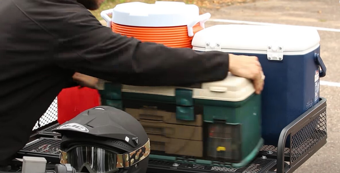 Rear Cargo Basket Rack Storage Carrier Kit For ATV Universal Steel Heavy Duty