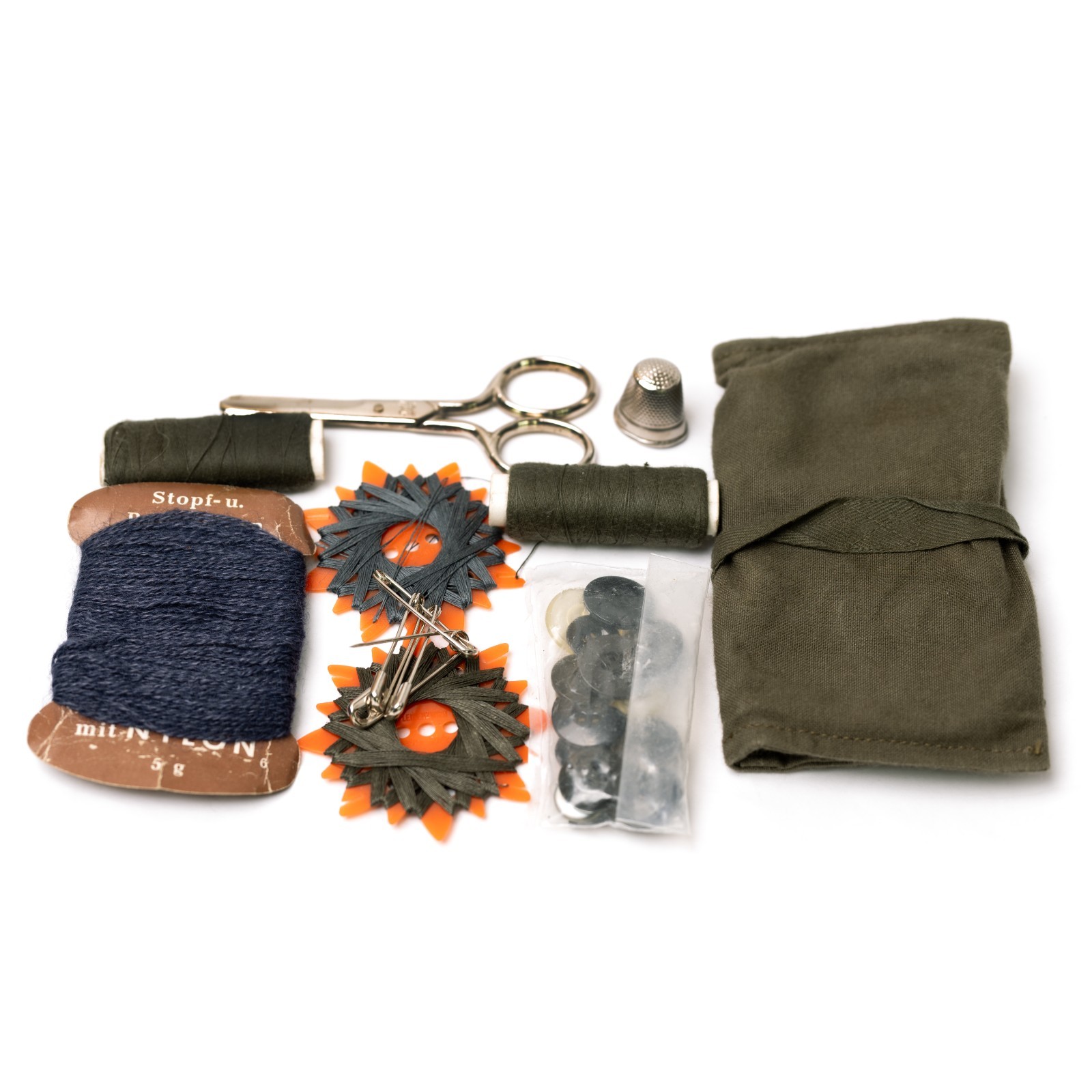 Authentic Vintage German Military Surplus Army Men Field Sewing Repair Kit/Case