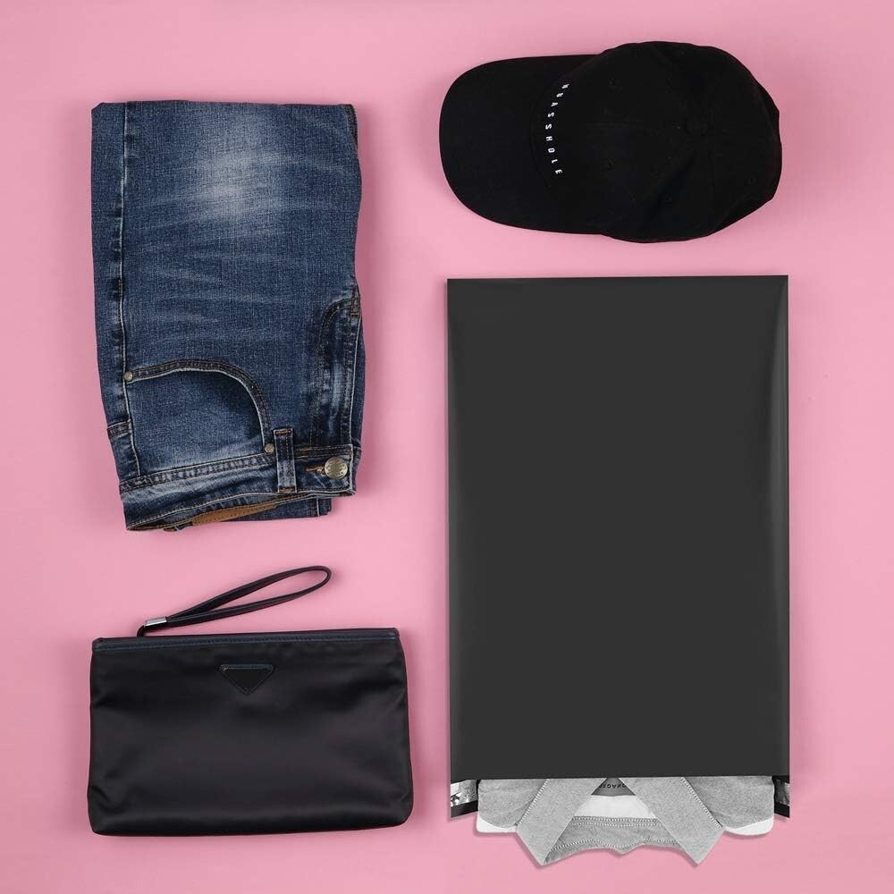 50 19x24 Black Poly Mailers Self Sealing Shipping Envelopes Bags 2.5 Mil