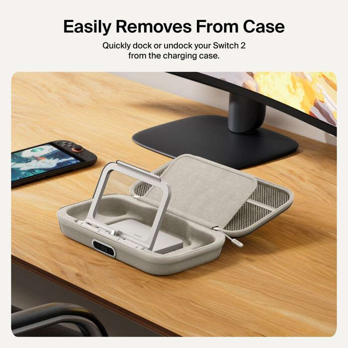 Gaming 30W Charging Case Pro for Nintendo Switch 2, Sand