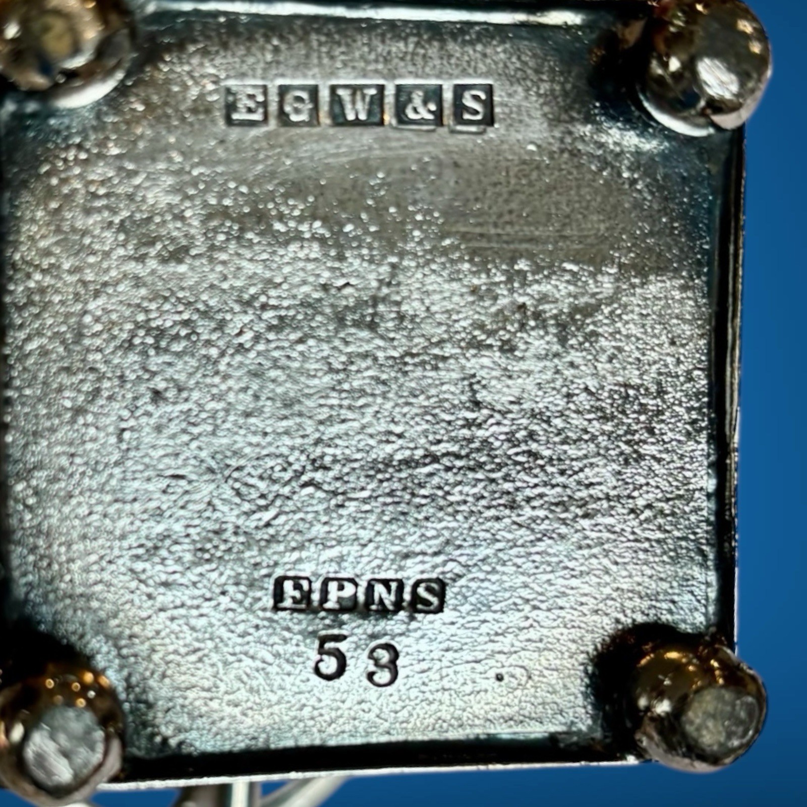 Vintage Antique Pair of Silver Plated Pedestal Salt Cellars With Handles