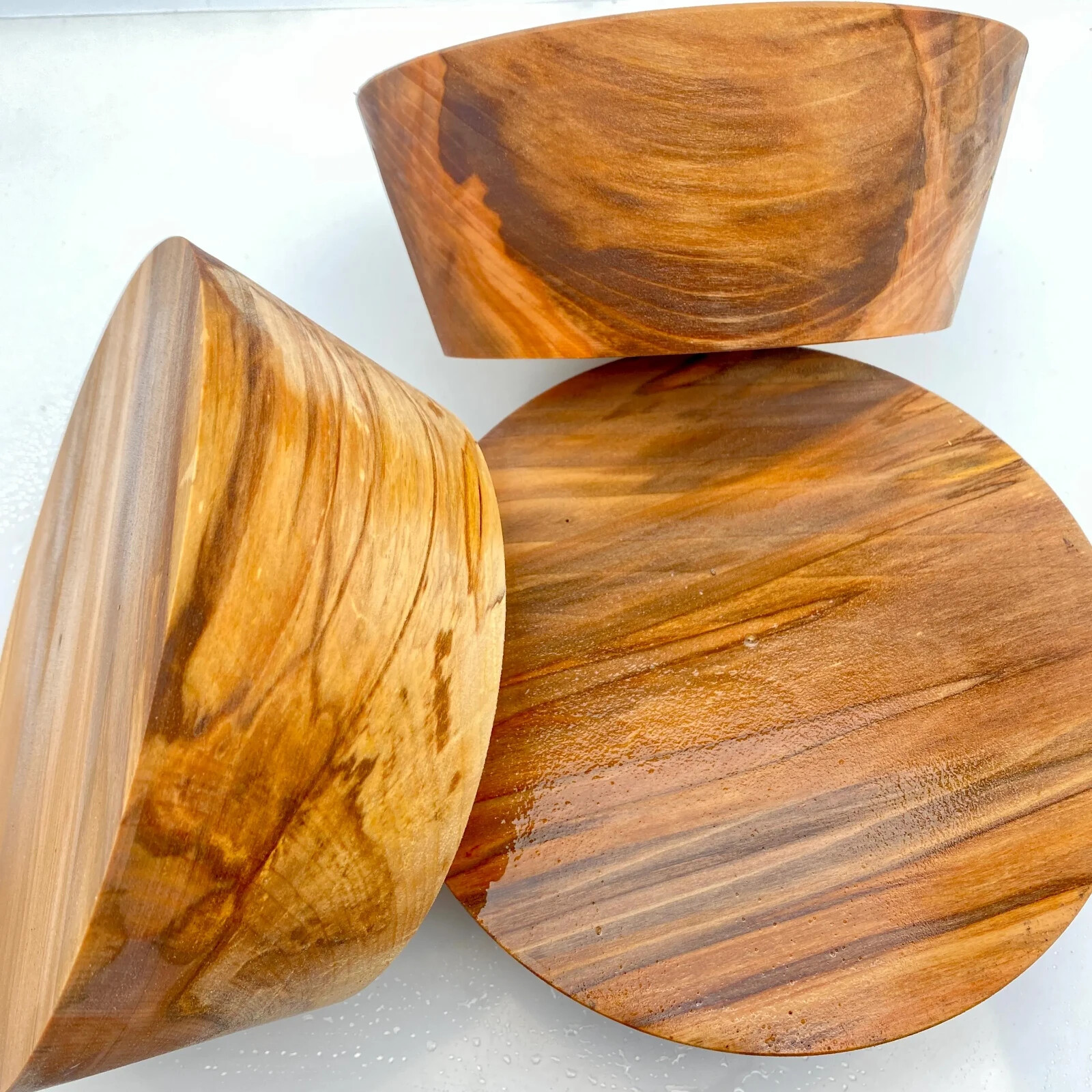 3 SWEET GUM BOWL BLANKS, 8"X3", BULK LISTING, WOOD LATHE TURNING BLANK, BLOCK