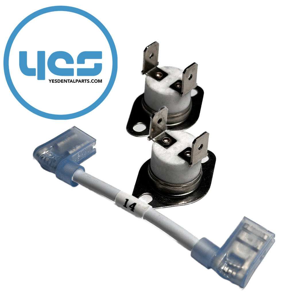 2x Thermostat, Jumper wire Kit Fits Midmark Ritter M11 M9  015-1637-00 / MIT093