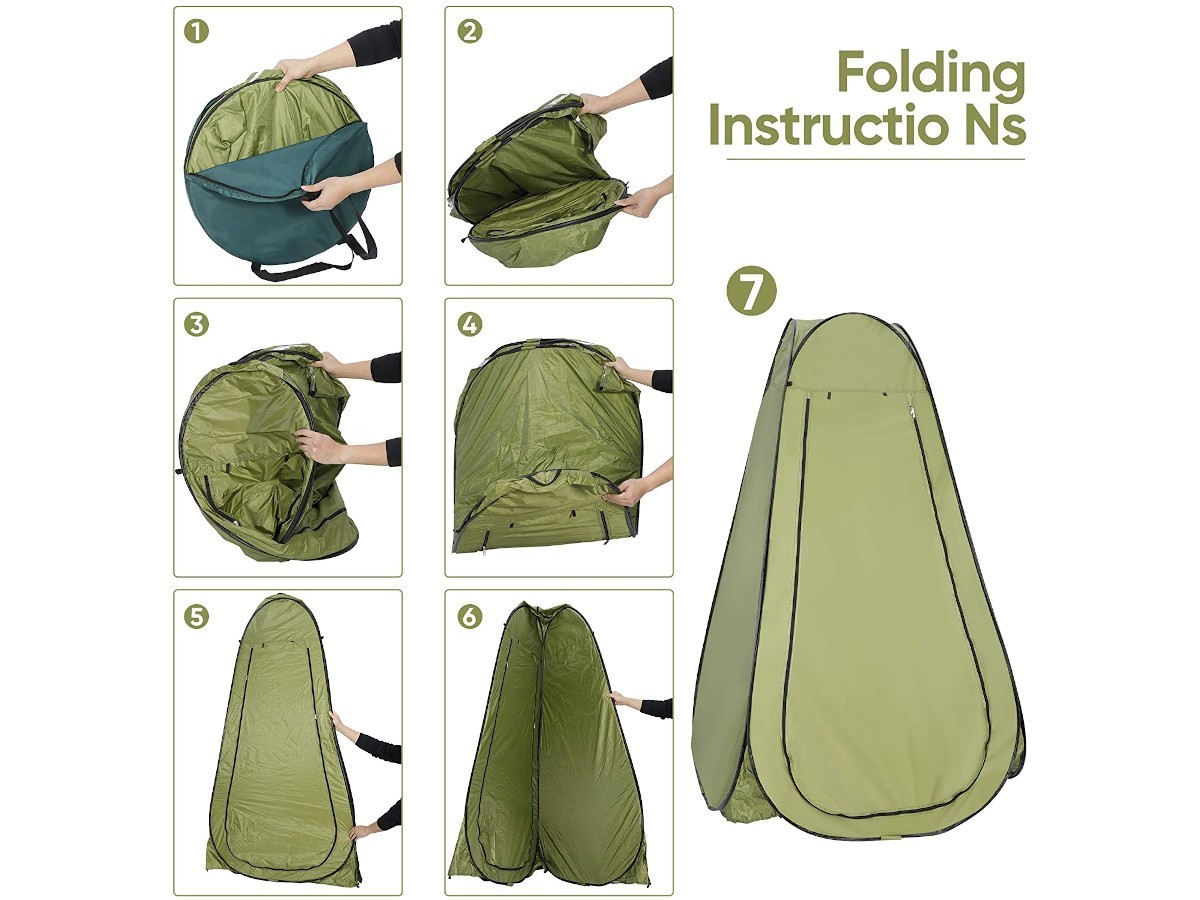 6FT Pop Up Privacy Tent Instant Shower Tent Portable Outdoor Rain Shelter w/ Bag