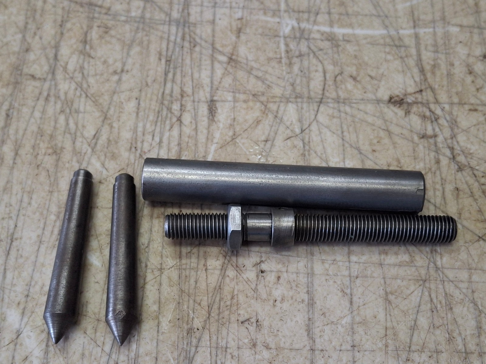 Vintage 6" Lathe Atlas 618 Craftsman 109 Tailstock Ram Screw Dead Centers