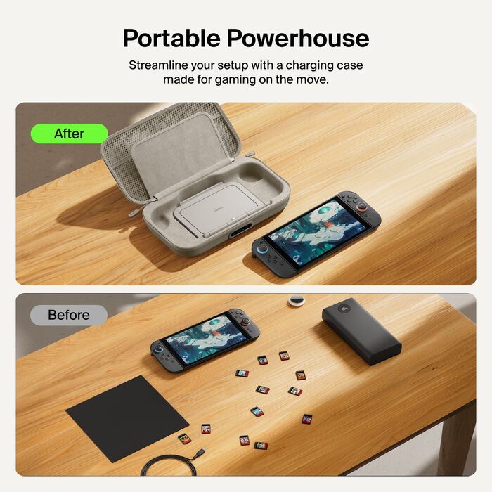 Gaming 30W Charging Case Pro for Nintendo Switch 2, Sand