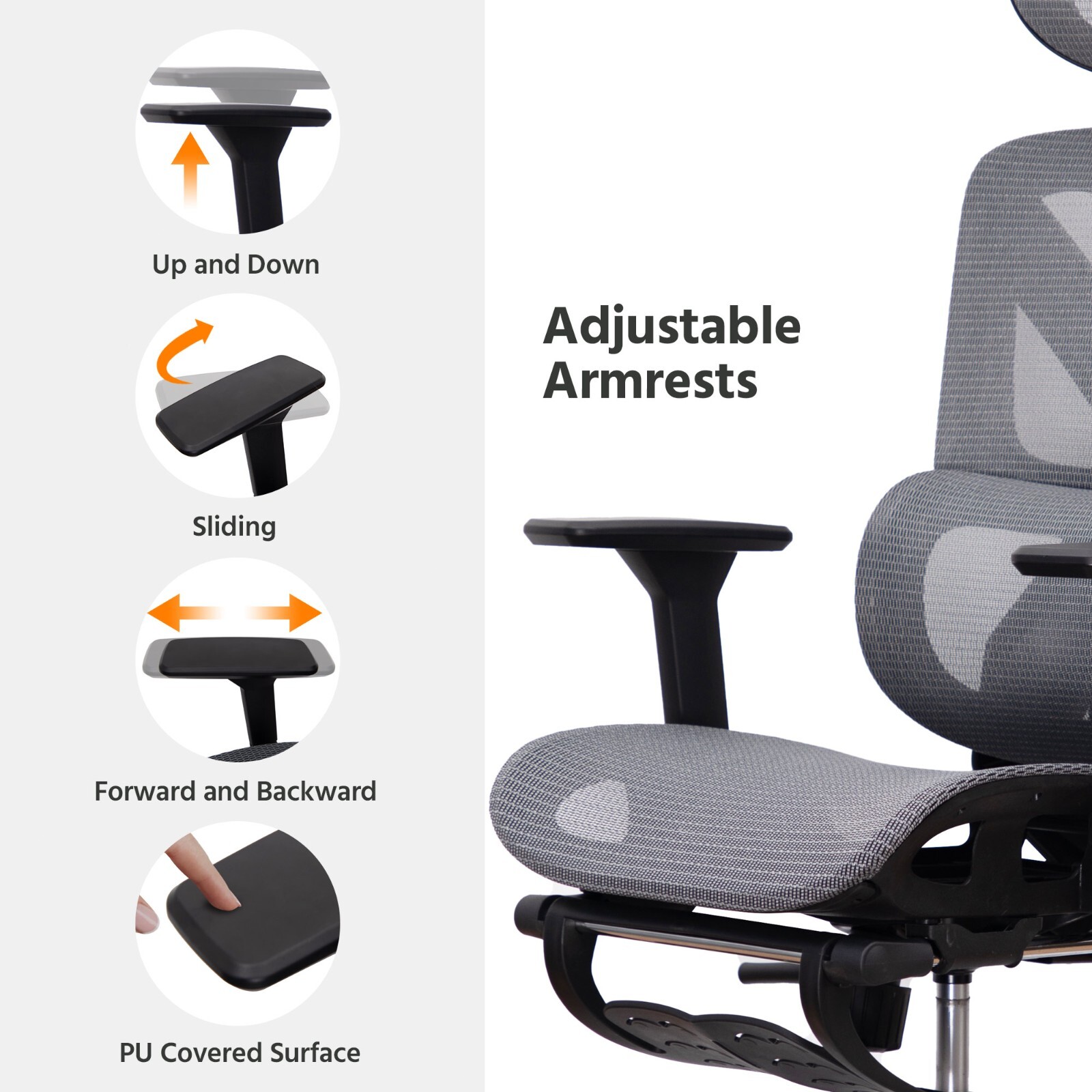 Deluxe Mesh Ergonomic Office Chair with Adjustable Lumbar Support - New Open Box