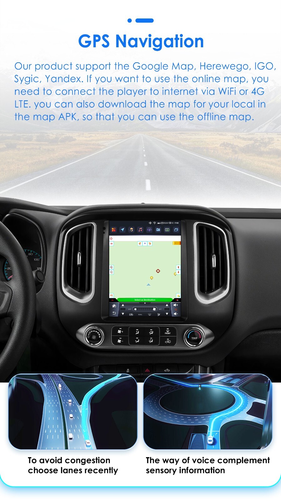 9.7" For Chevrolet Colorado GMC Canyon 15~18 Android Navigation Car GPS Stereo