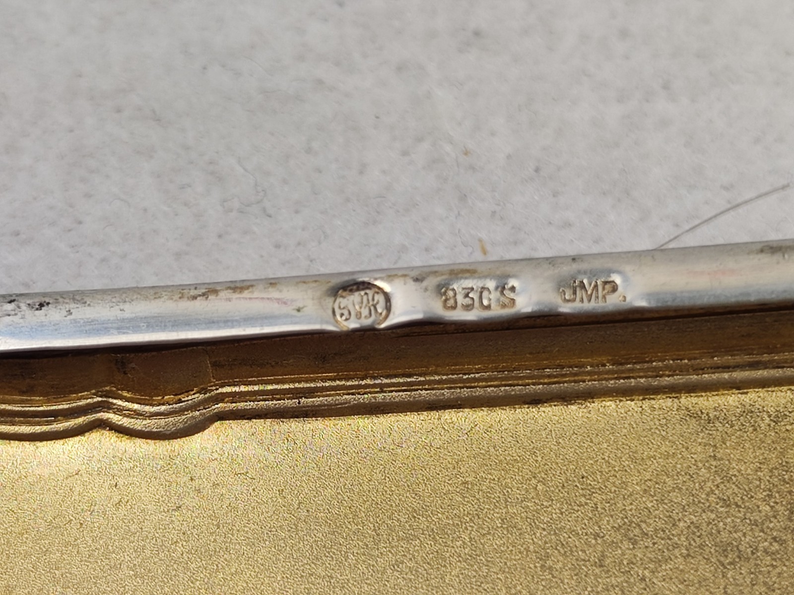 A Swedish silver cigarette case of 830 fineness, Scandinavia,1933. Rare!