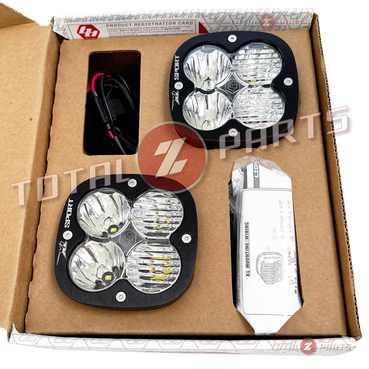 Baja Designs® XL Sport Driving/Combo LED 4.5” Pods Lights Pair, Wiring Harness