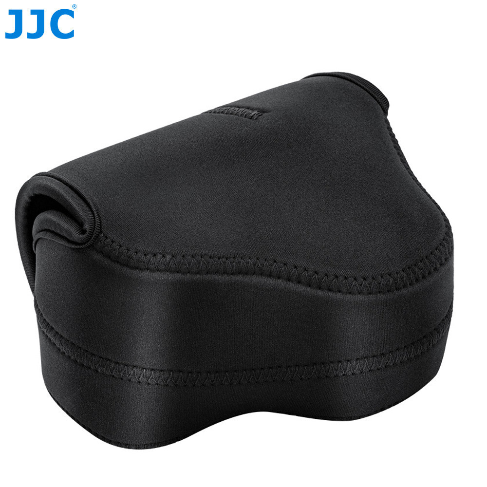 JJC Black Neoprene Pouch Camera Case Canon EOS R7 R10 +RF-S 18-45mm Lens