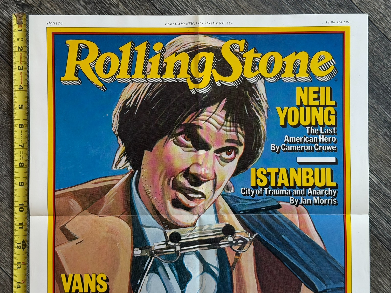 NEIL YOUNG Vintage Poster Rolling Stone Cover Promo Feb 8 1979 Singer Songwriter