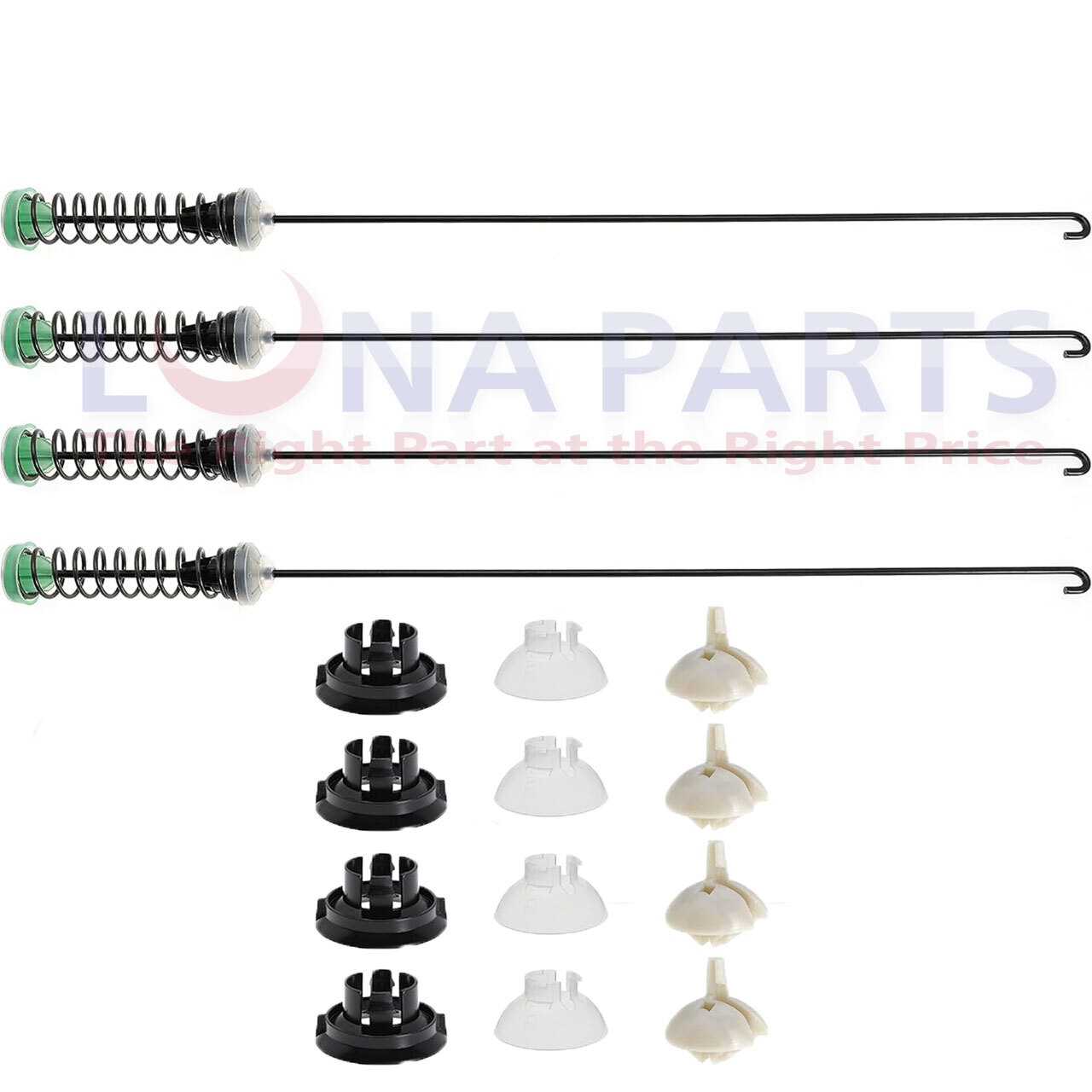 4 PCS W11130362 Washer Suspension Rod Kit For Whirlpool WTW5000DW Washing