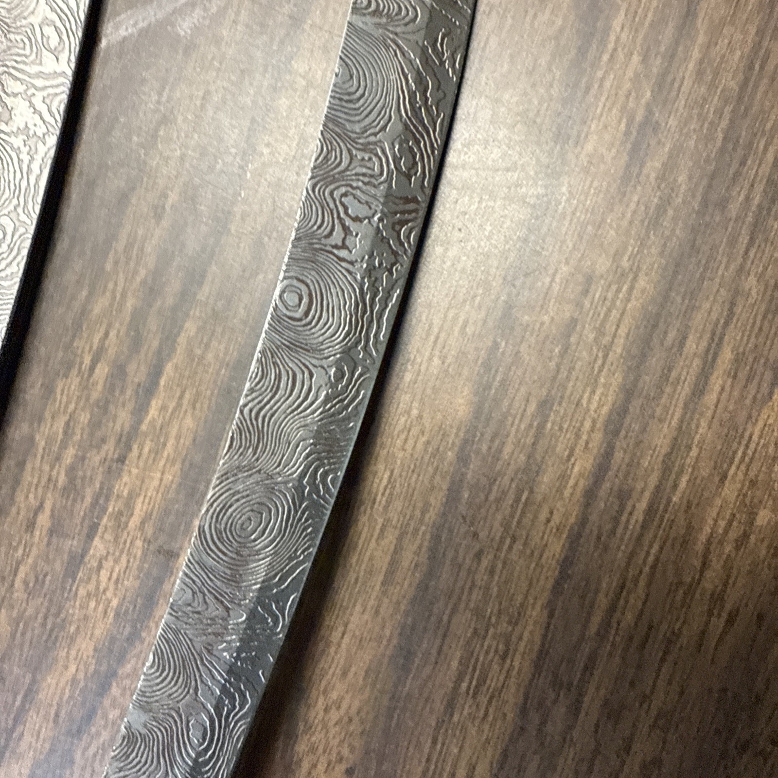 Metal Demascus Miniature Lot 2 Swords Military Decor No Scabbards Bundle Metal