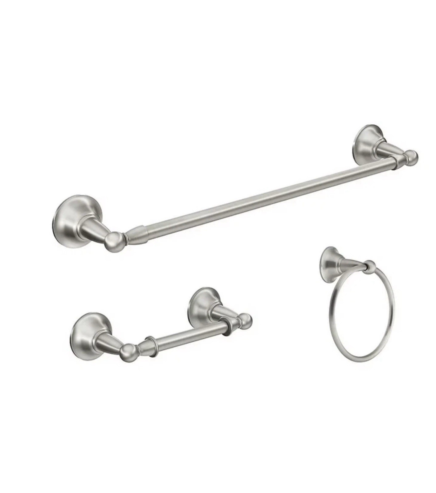 Moen Sage DN6893 3-Piece Bathroom Set Towel Bar Towel Ring TP brushed nickel