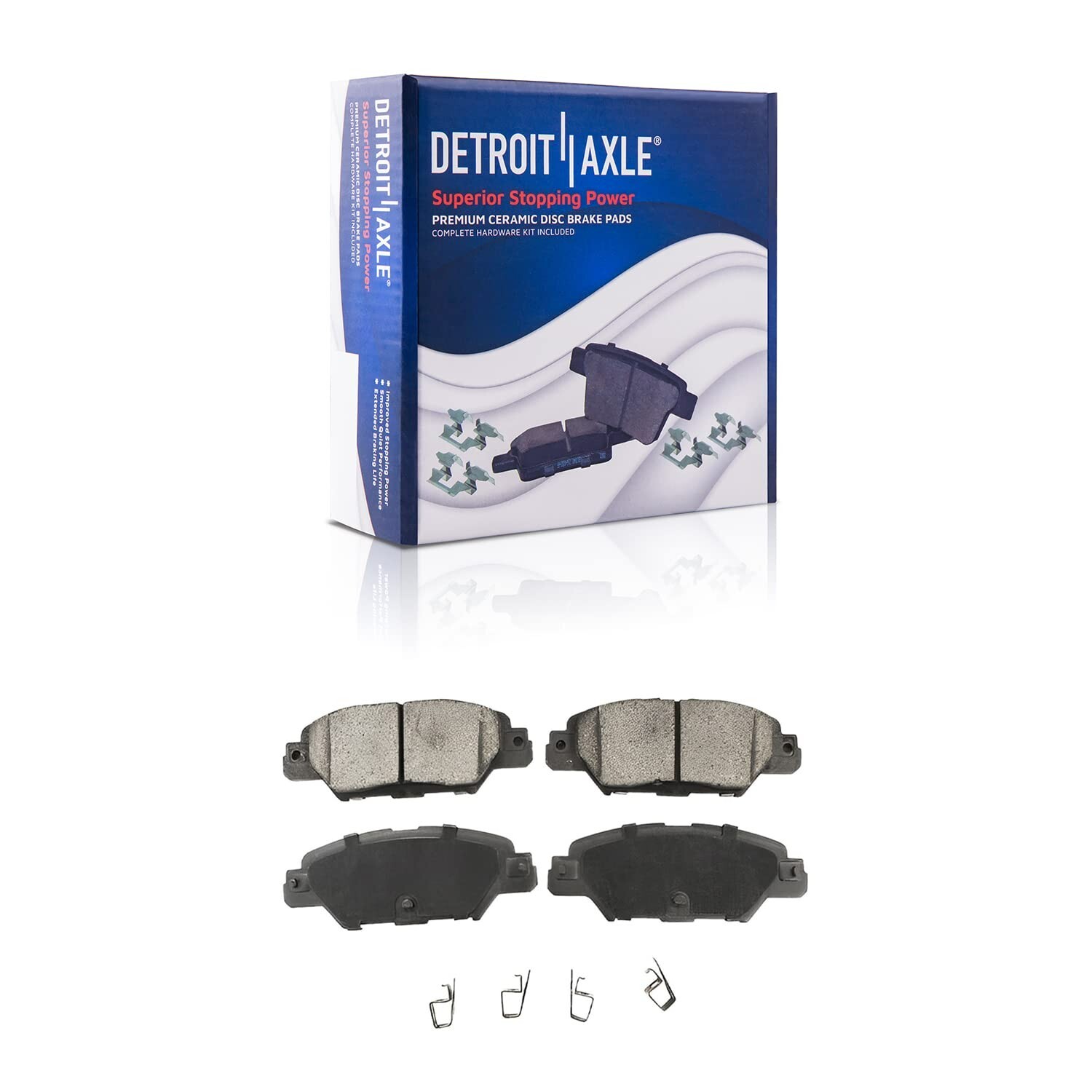 Front & Rear Ceramic Brake Pads w/Hardware for 2016 2017 2018 - 2021 Mazda CX-5