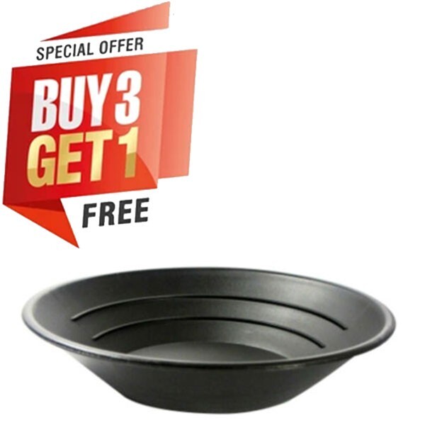 10" PANNING GOLD PAN - BLACK