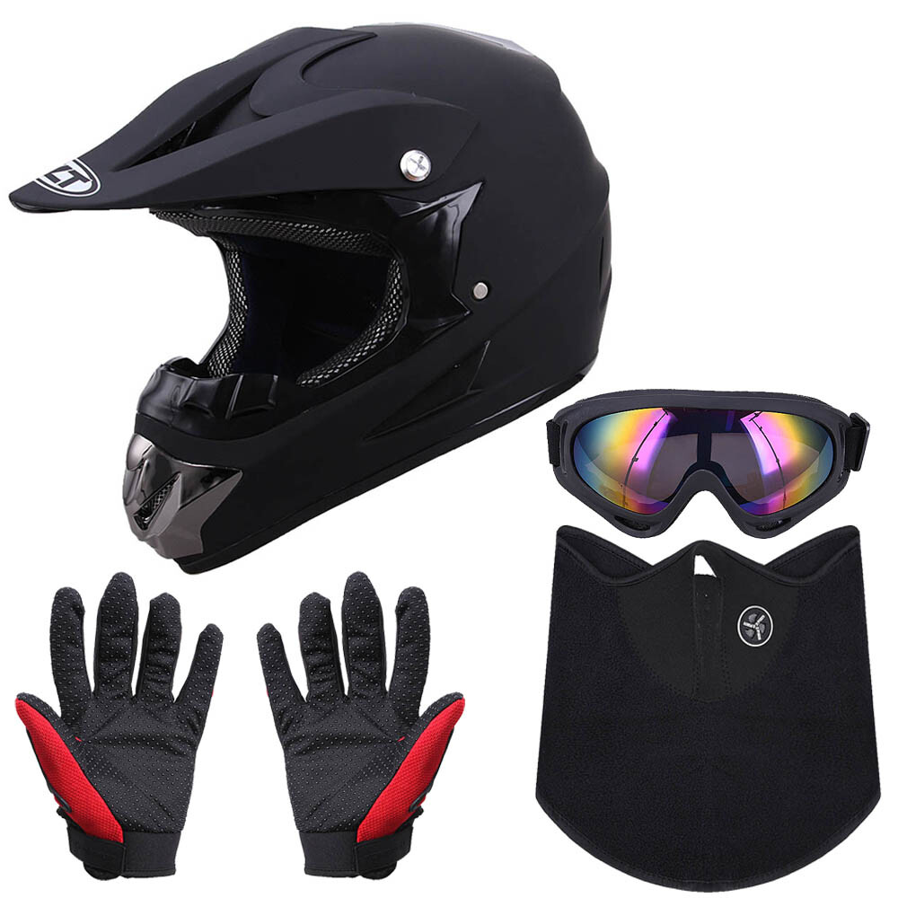 DOT Motorcycle Adult Helmet /Goggles /Gloves Motocross MX ATV Dirt Bike Off Road