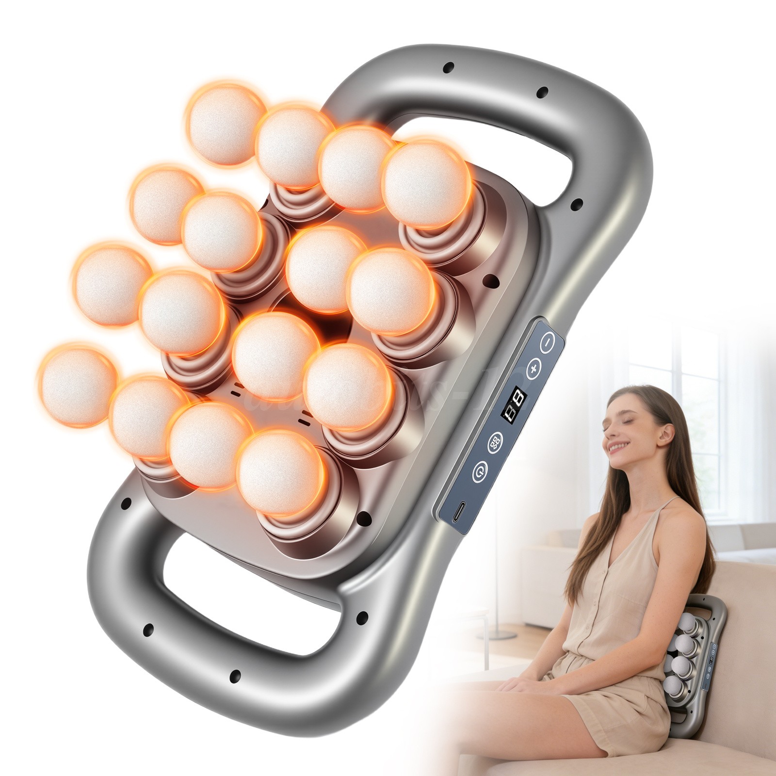 9 Modes Massage Gun Deep Tissue Percussion Massager Speed Muscle Vibrating Relax