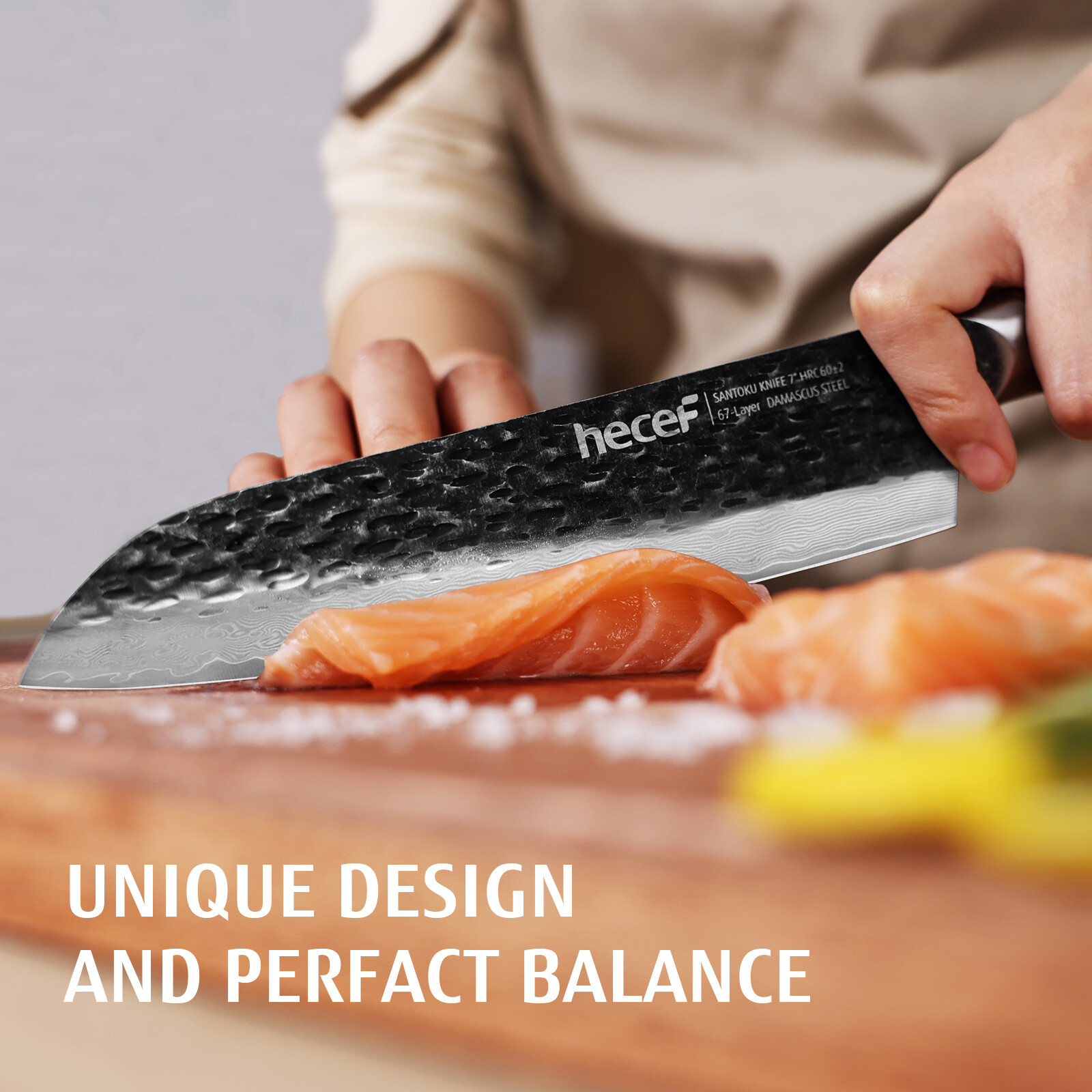 7in Chef Knife Damascus Super Sharp Carbon Stainless Japanese Knife w/ gift box