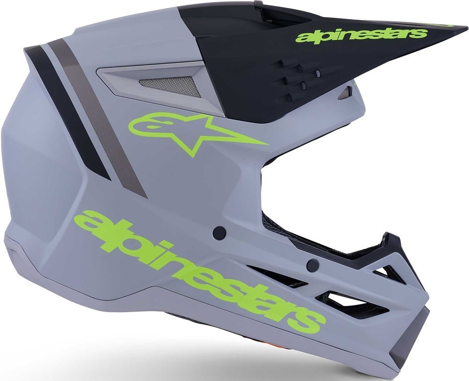 NEW Alpinestars SM3 RADIUM Dirt Bike MX Motocross Helmet Matte Gray All Sizes