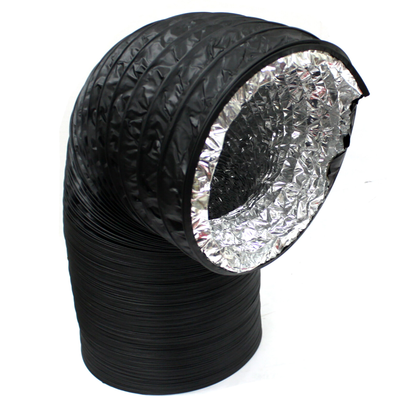 12 in x 25 ft Black Insulated Flexible Ducting HVAC Air Vent