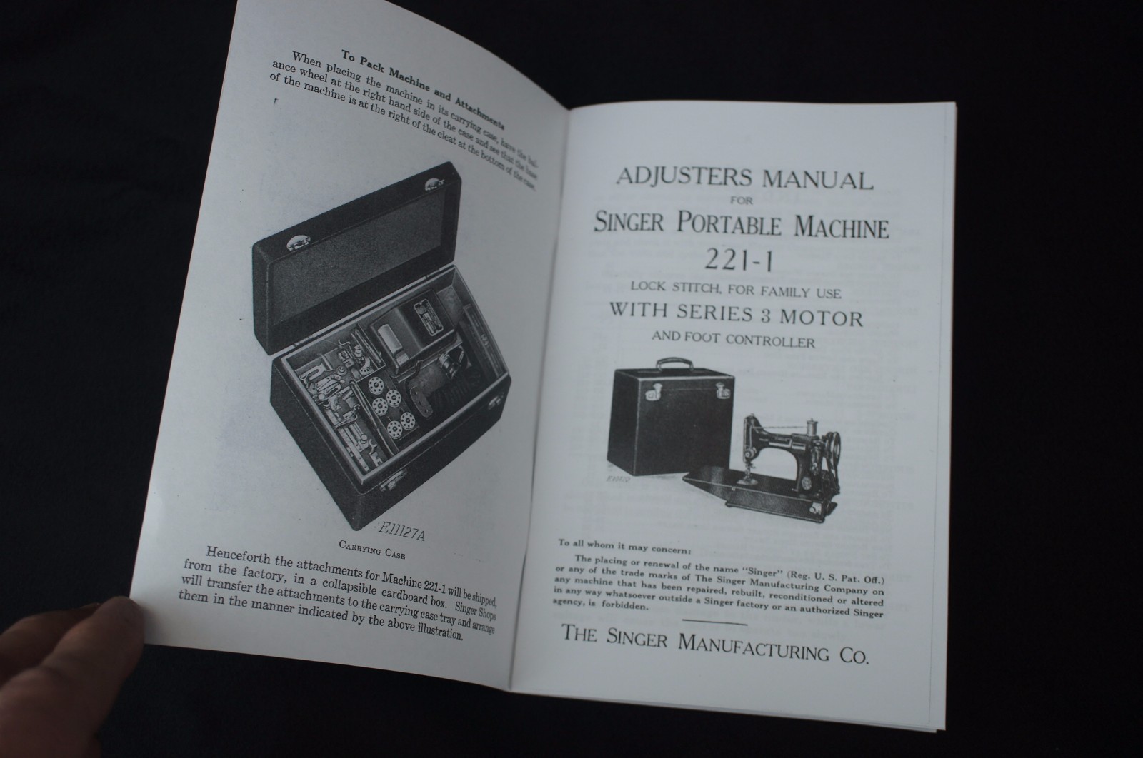 Late Singer Featherweight 221 Sewing Machine Dealer Adjusters Repair Manuals Set