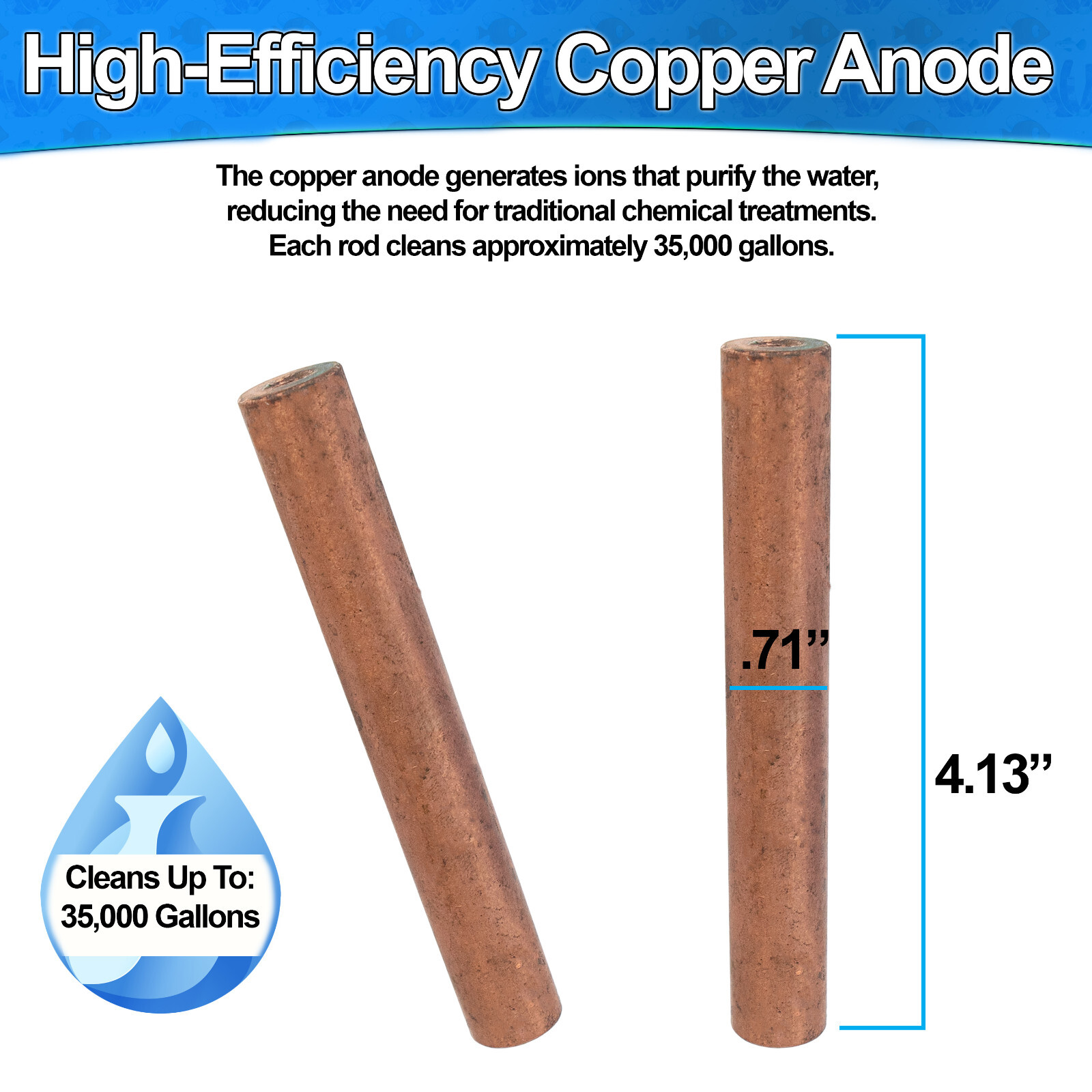 Solar Pool Ionizer w Copper & Steel Anode - Pool Water Cleaner Swimming Pools