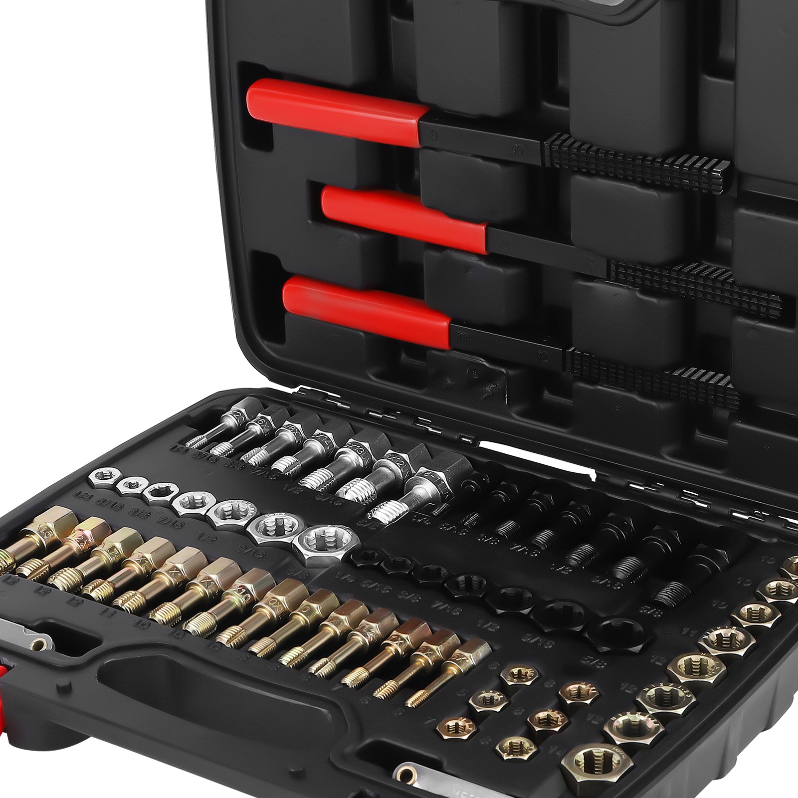 61pc Universal Thread Chaser Set for Automotive/Machinery UNC/UNF/Metric + Files