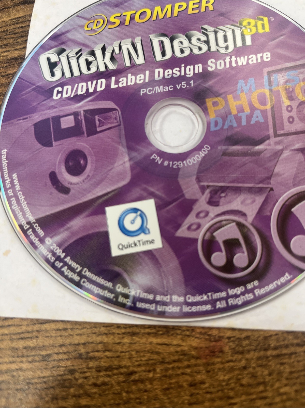 Click'N Design 3D CD Label Design Software For CD Stomper PC